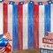 3Pc Blue Silver Red Tinsel Foil Fringe Backdrop for 4Th of July Decorations Birthday Memorial Day Independence Day Labor Day Patriotic Backdrop Window Door Wall Party Decorations